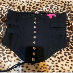 Betsey Johnson Goth Waist Cincher Corset - P/Small